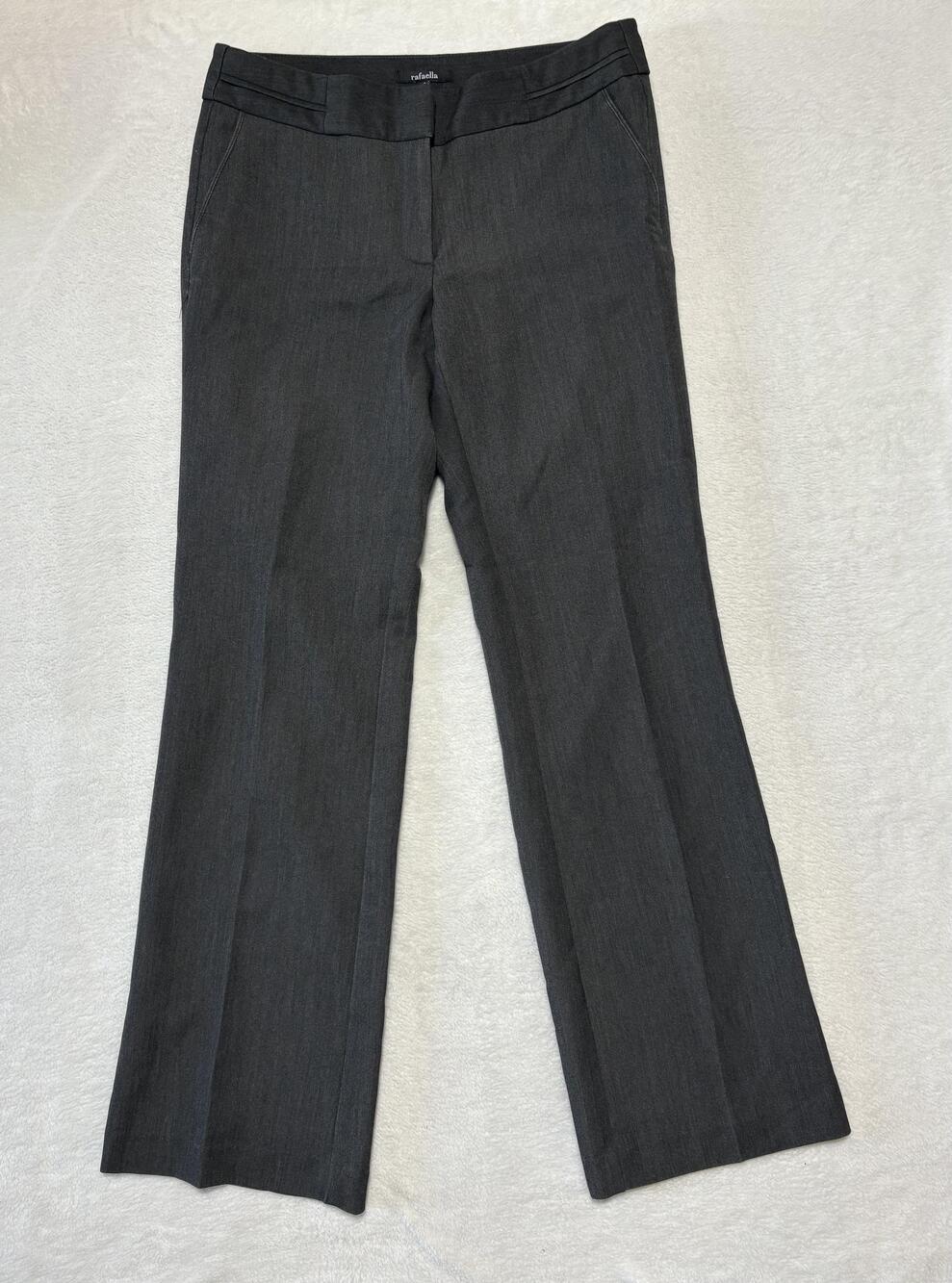 Rafaella Pants Womens 4 Gray Dress Career Work Trousers Slacks Stretch Classic